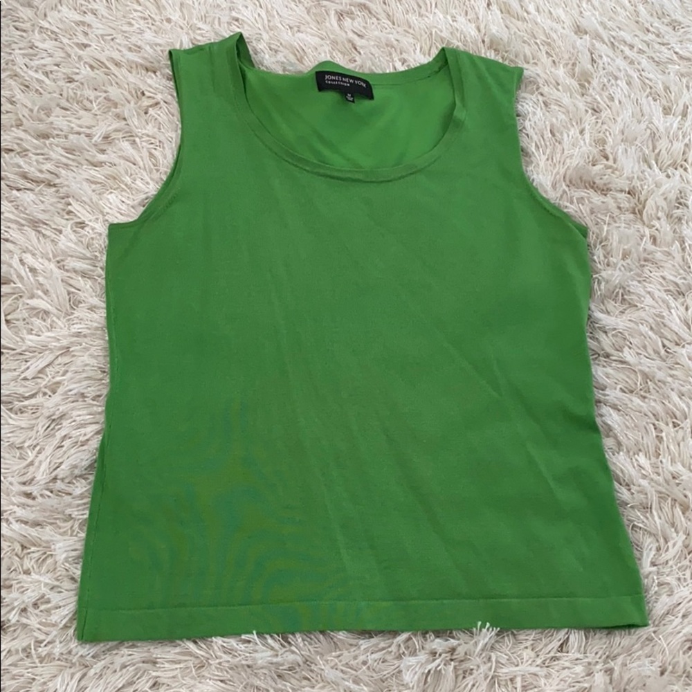 Green Knit Tank Top
